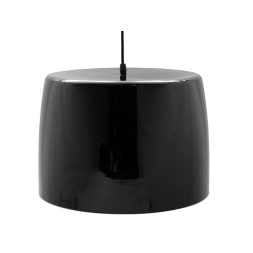 Lámpara de acrílico colgante, bordes redondeados, cilíndrico negro - Acril
