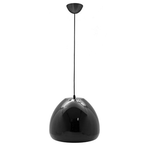 Lámpara de acrílico colgante, semiesfera negro completa - Acril