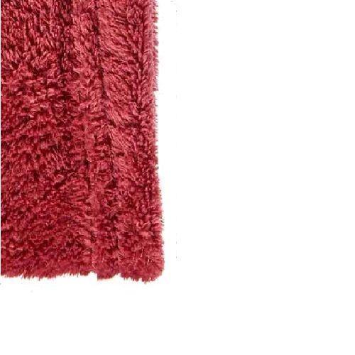 Detalle Manta suave de poliéster ideal para sofá o cama de 125 x 150 cm. Rosa oscuro - Torla