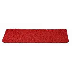 Felpudo rectangular de poliéster y PVC disponible en varios colores Rojo – Lourizan