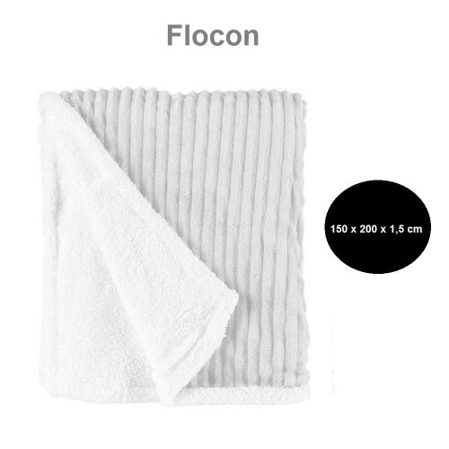Medidas Manta cálida bicolor de tela acanalada ideal para días fríos. – Flocon