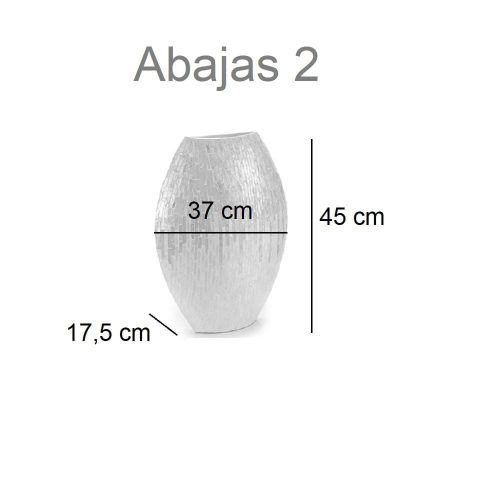 medidas Jarrón ancho de nácar, dos tonalidades, abertura ancha – Abajas - 37 x 17,5 x 45 cm - Abajas