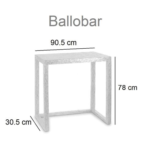 medidas Mesa lateral rectangular y soporte de nácar, dos tonalidades.. - Ballobar-min