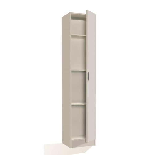 Armario de una puerta, multiuso, 3 estantes de altura regulable, vacío - Alatoz