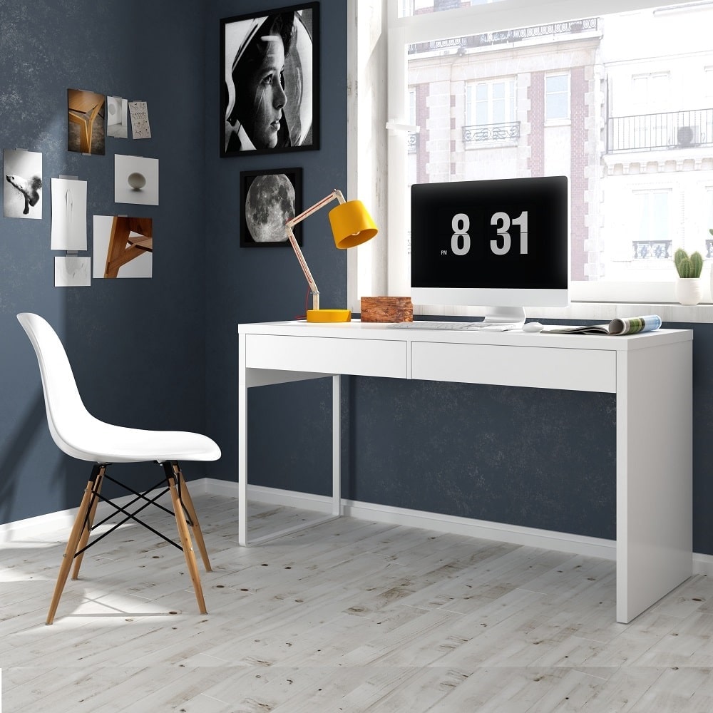 Escritorio Home Office 150 cm 2 soportes sin cajones minimalista –