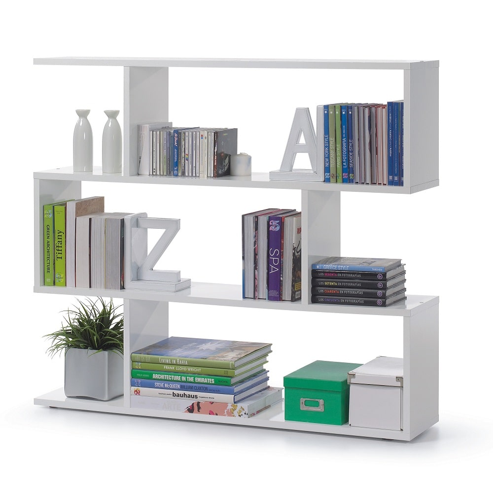 VECELO Estantería abierta de 3 cubos, estantería pequeña con estantes de  diferencia de altura para la mayoría de libros, horizontal disponible