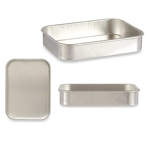 Angulos rustidera rectangular de aluminio puro para gas y horno, distintas medidas - Cuisine