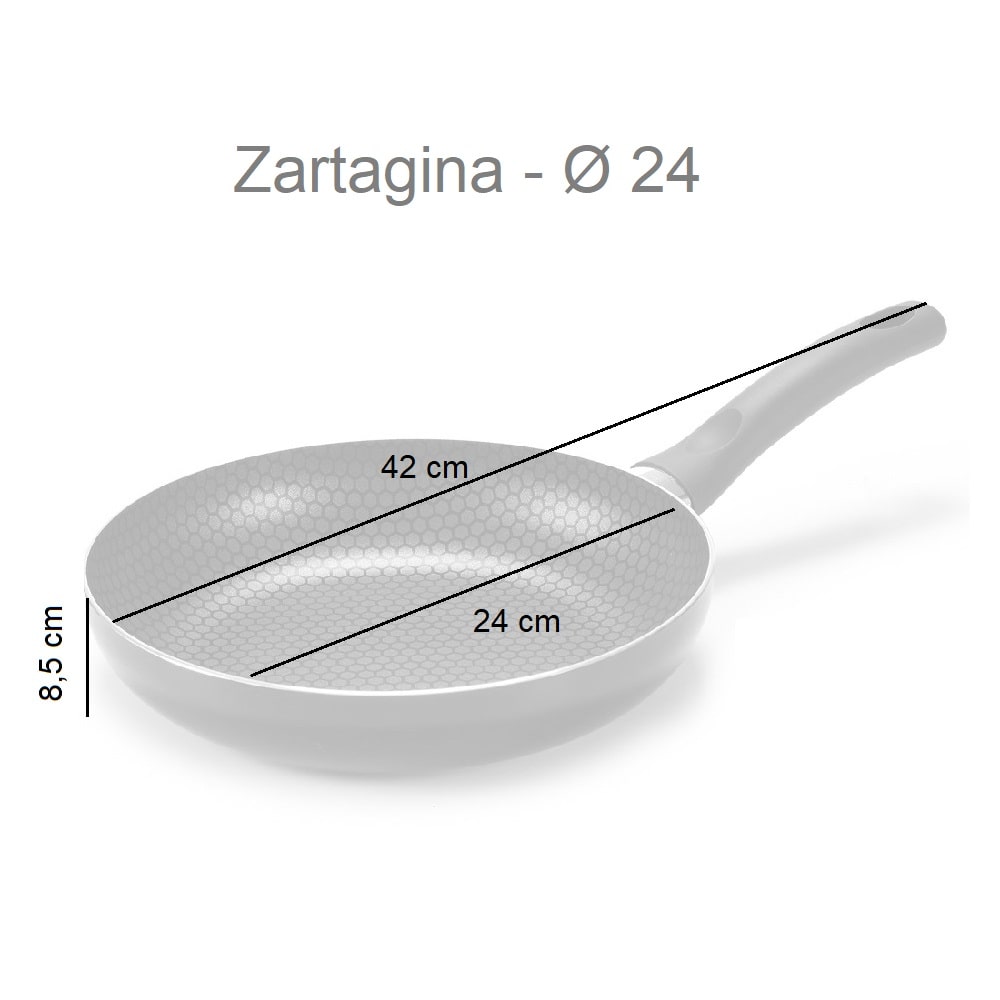 PARDINI Omnia Sartén Antiadherente con Mango 40 cm Aluminio Plata/Negro 