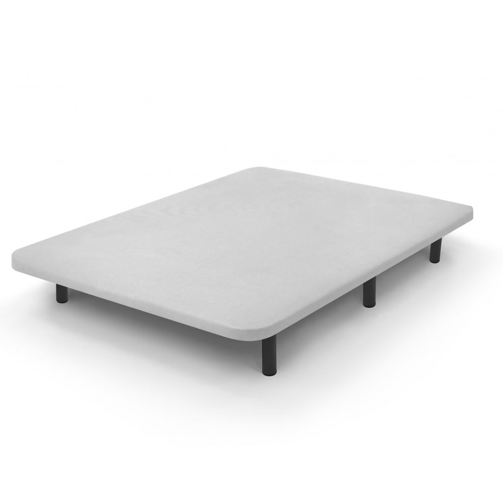 Base tapizada con patas, metálica, tejido 3D - Tapibase Blanco 150 x 190