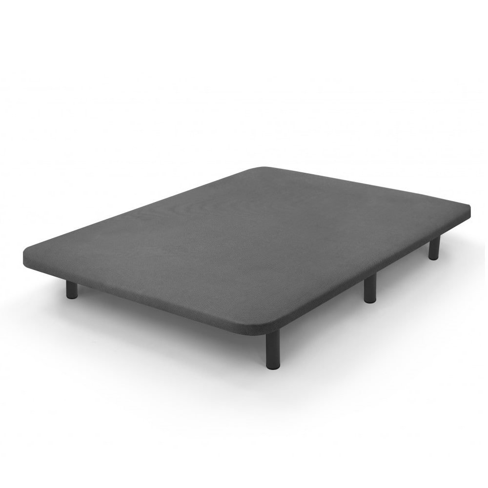 Base tapizada con patas, metálica, tejido 3D - Tapibase Gris 150 x 190