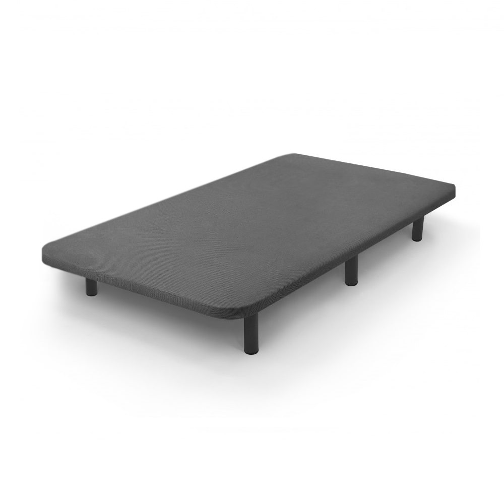 Base tapizada con patas, metálica, tejido 3D - Tapibase Gris 90 x 190