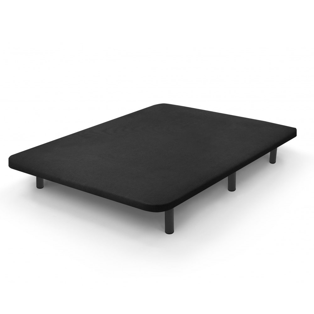 Base tapizada con patas, metálica, tejido 3D - Tapibase Negro 150 x 190