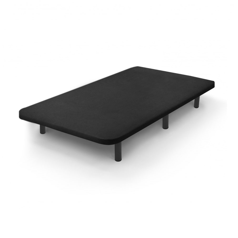 Base tapizada con patas, metálica, tejido 3D - Tapibase Negro 90 x 190