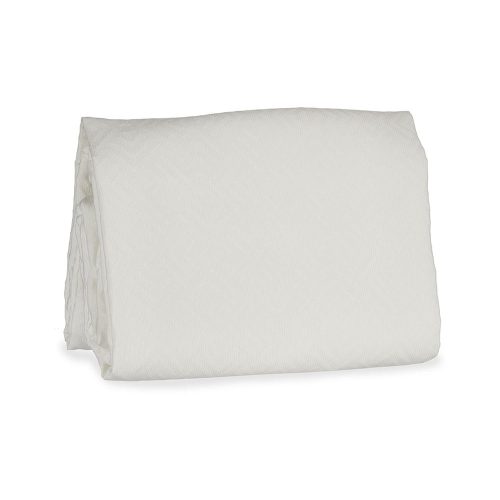 Colcha cama de poliéster y algodón, diseños varios, 180 x 260 cm, geométrico blanco. - Alcover