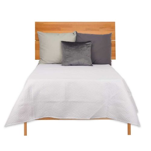 Colcha reversible suave, 100% poliéster, distintas medidas, diseños y colores, blanco cama - Aledo