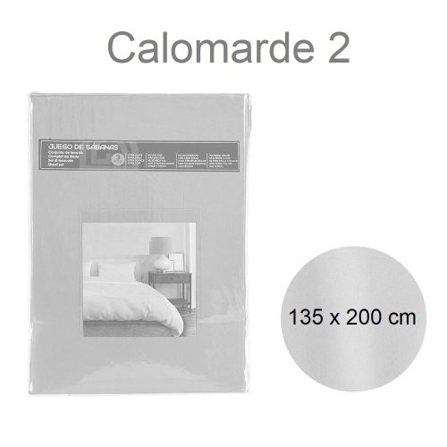 Medidas. Set de sábanas 100% poliéster, extra suave, distintos tamaños, beige, 135 cm - Calomarde