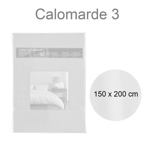 Medidas. Set de sábanas 100% poliéster, extra suave, distintos tamaños, beige, 150 cm - Calomarde