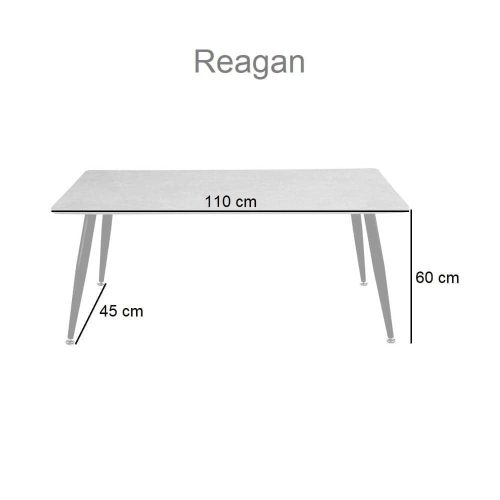Mesa de centro, patas base metal negras inclinadas, colores varios, estilo años 80, medidas - Reagan