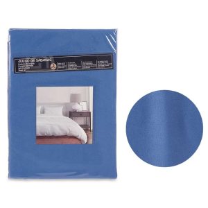 Set de sábanas 100% poliéster, extra suave, 3 tamaños diferentes, azul - Camarillas