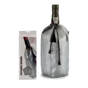 Enfriador botella de vino, plástico color gris, 9 x 3,5 x 25 cm - Vinosack