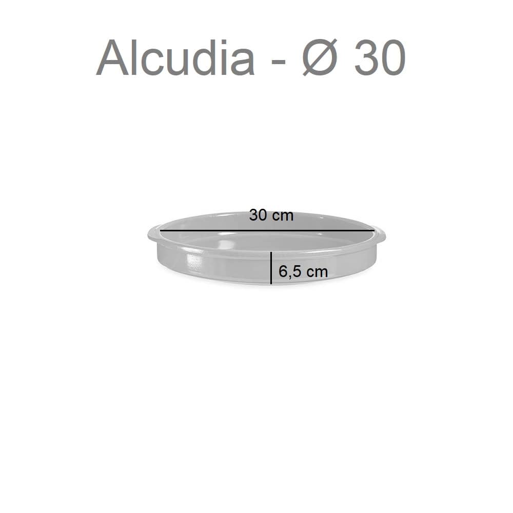Cazuela de barro redonda con asas, disponibles en varios tamaños - Alcudia 30 cm