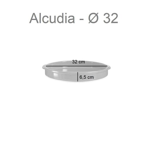 Medidas cazuela de barro redonda con asas, disponibles en varios tamaños, 32 cm - Alcudia