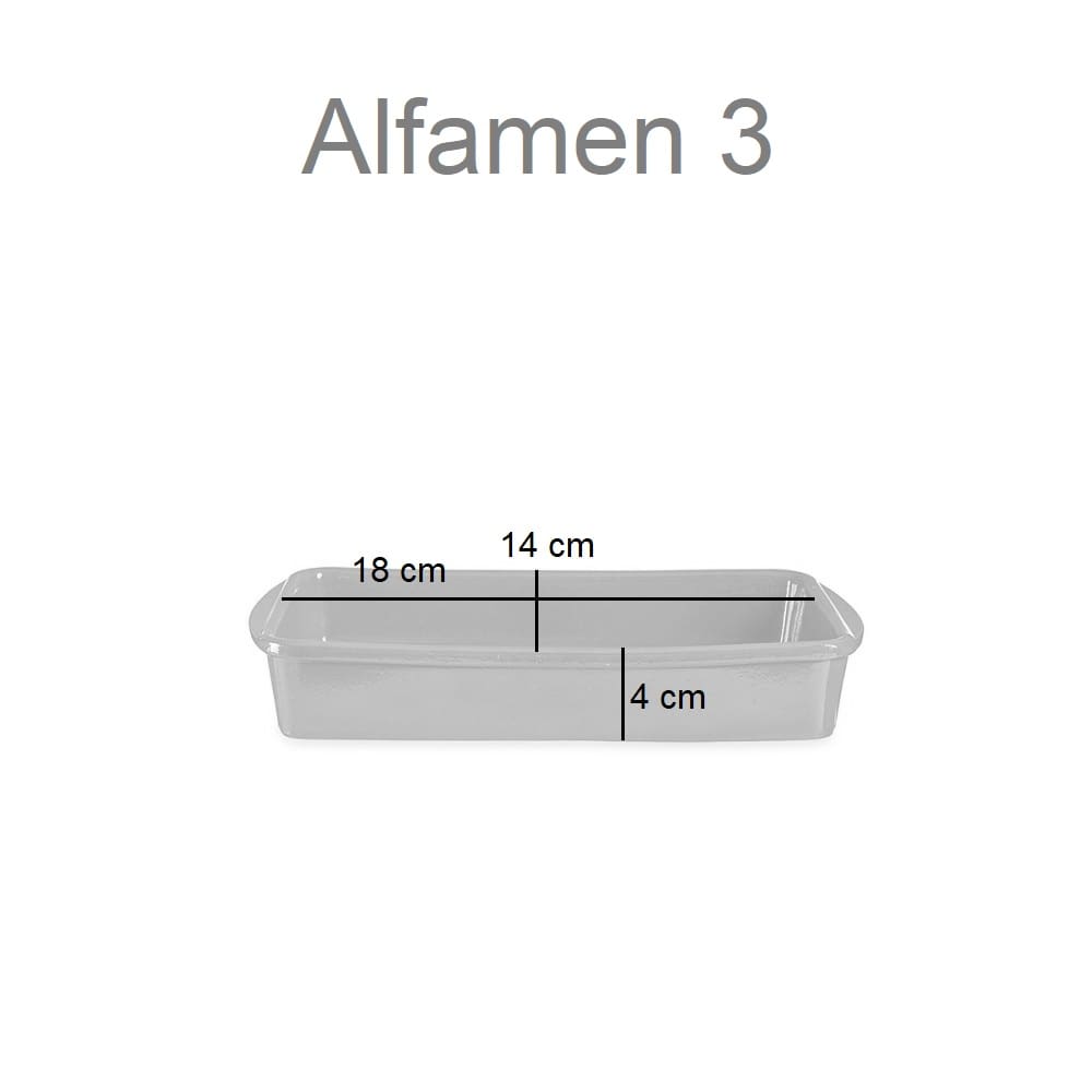 Fuente de barro rectangular con asas laterales, distintos tamaños - Alfamen 18 x 14
