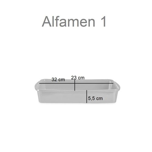 Medidas fuente de barro rectangular con asas laterales, distintos tamaños, 32 x 23 cm - Alfamen