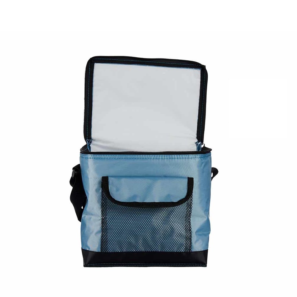 Nevera térmica poliéster, bolsillo exterior, asas, cremallera - Coldpucket 4 litros Azul