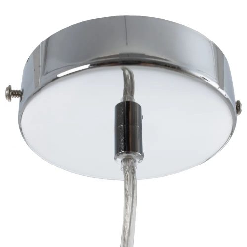 Base. Lámpara colgante de cristal y metal color plateado, forma cilíndrica, 1 bombilla - Almaraz