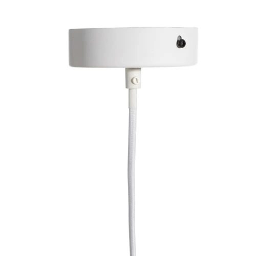 Base. Lámpara colgante de cuerda de papel, blanca, 1 bombilla, forma cónica - Aljaraque