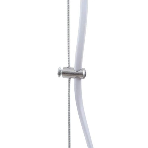 Cables. Lámpara metal techo, diseño geométrico abstracto, líneas parte superior, 1 bombilla - Almazora