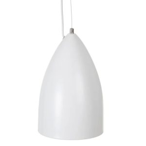 Lámpara techo colgante, pantalla de aluminio, 1 bombilla, colores varios, blanco - Almaden