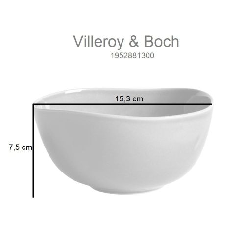 Medidas. Bol hondo, porcelana, forma irregular 750 ml - Organic, Villeroy & Boch