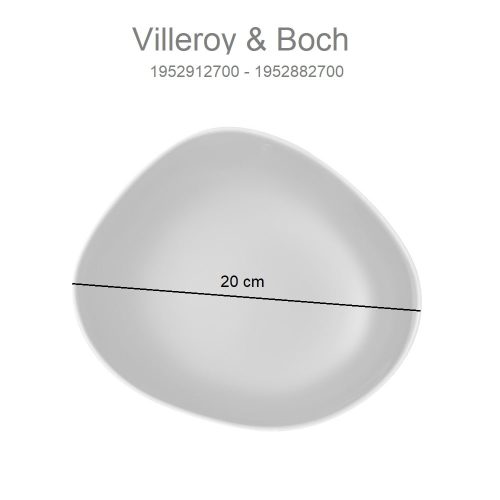 Medidas. Plato hondo, porcelana, forma irregular 20 cm - Organic, Villeroy & Boch