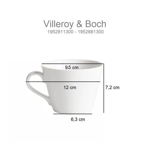 Medidas. Taza de café con asa, porcelana, 270 ml. - Organic, Villeroy & Boch