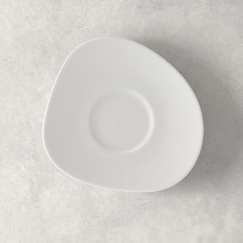 Platillo para taza de café, porcelana, forma irregular, 17,5 cm, blanco - Organic, Villeroy & Boch