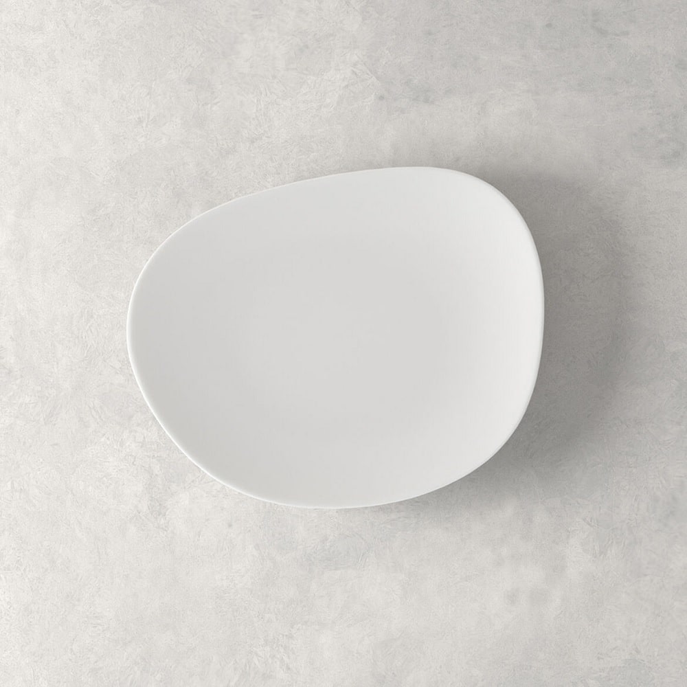 Plato de desayuno, porcelana, forma irregular, 21 cm - Organic, Villeroy & Boch Blanco