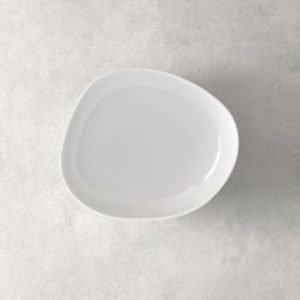 Plato hondo, porcelana, forma irregular 20 cm, blanco - Organic, Villeroy & Boch
