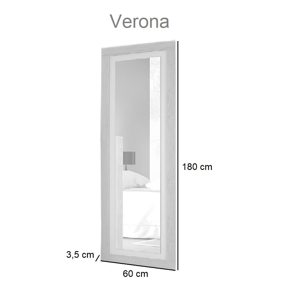 Espejo de cuerpo entero con marco, 180 cm - Cremona - Don Baraton