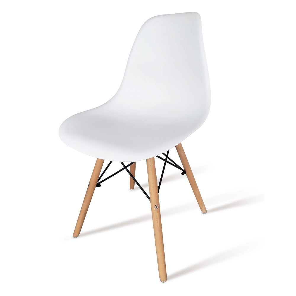 Pack 4 sillas nórdicas (estilo nórdico), plástico, patas madera - Malmo -  MEBLERO