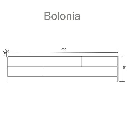 Medidas. Cabecero de matrimonio estilo minimalista, 220 cm – Bolonia