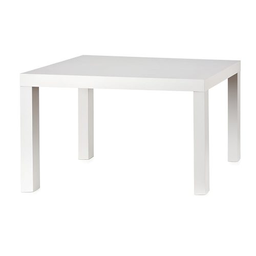 Mesa auxiliar, estilo minimalista, 80 x 50, blanca – Ajacci
